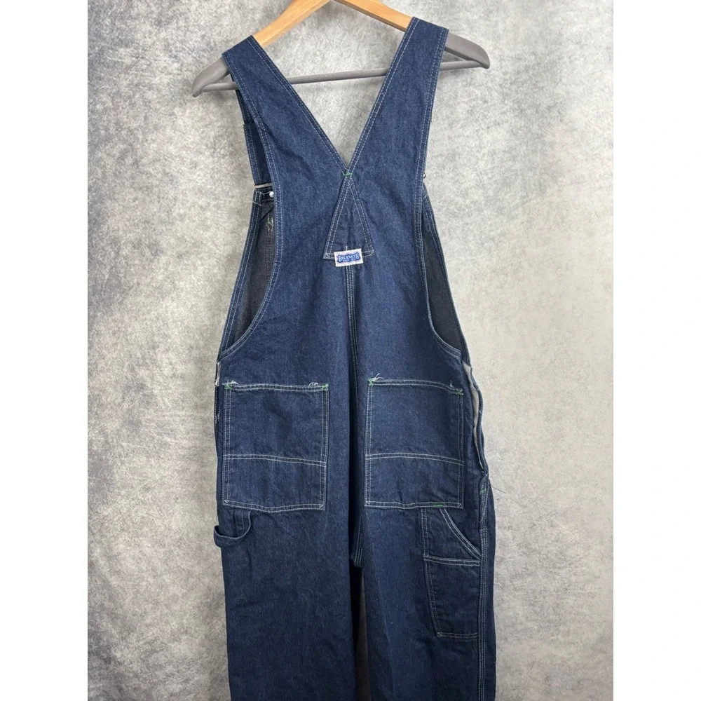 Big Smith Men's Blue Denim Carpenter Workwear Overalls Bibs Made in USA 36x29